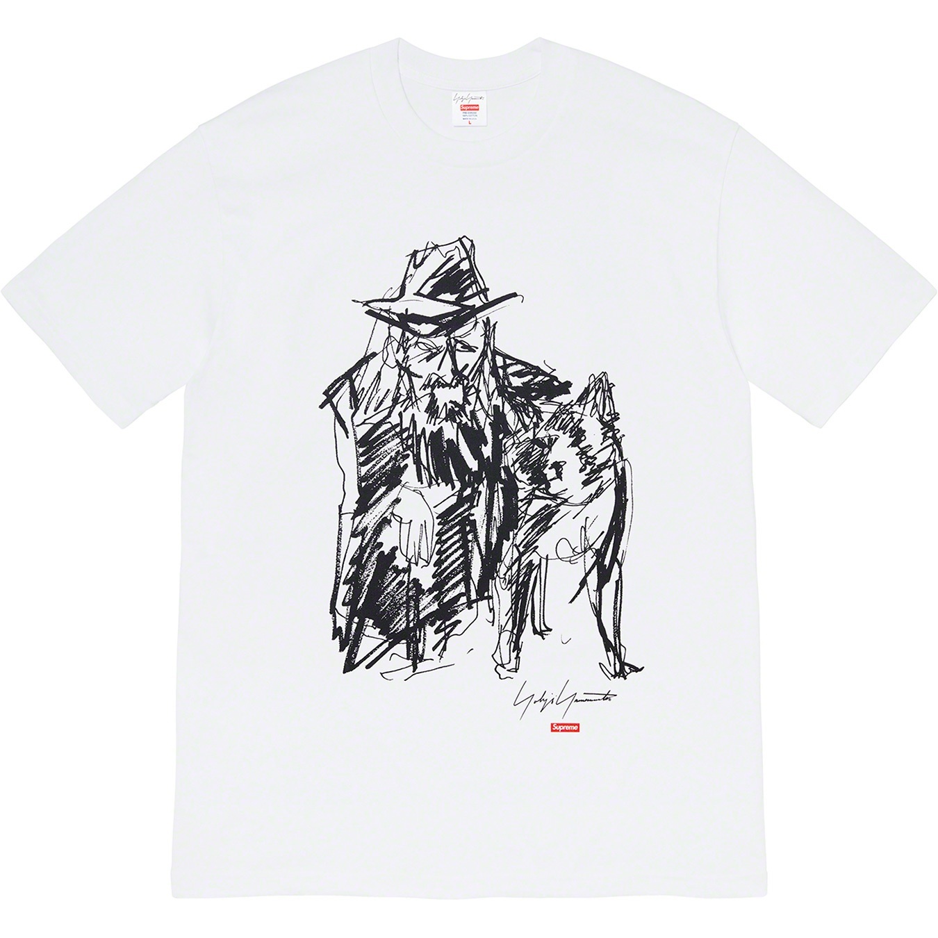 Supreme®/Yohji Yamamoto®Scribble Portrait Tee view 2